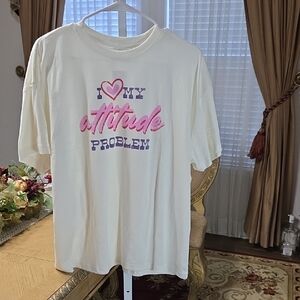 Graphic T-Shirt with Pink and Purple Text
